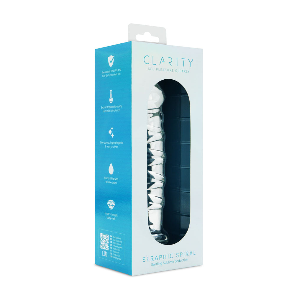Clarity Seraphic Spiral Glass Dildo