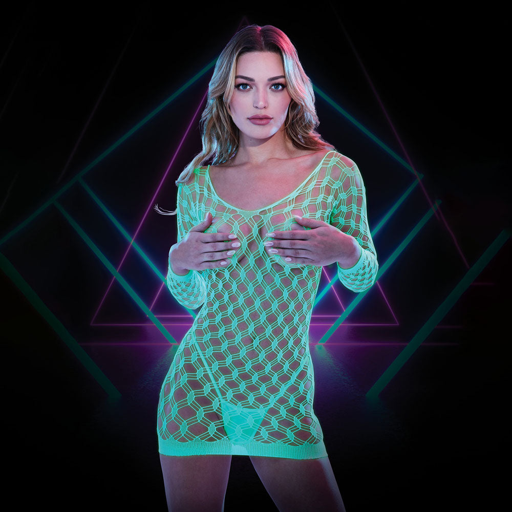 Lapdance Glow In The Dark Mini Dress One Size