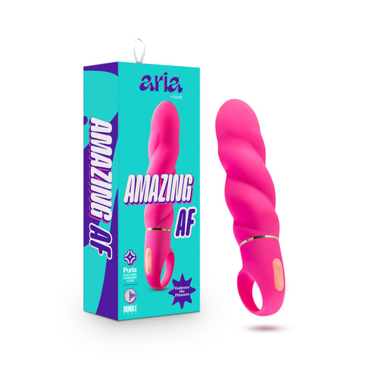 Blush Aria Amazing AF Vibrator with loop handle for anal control