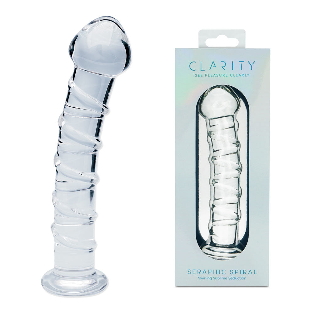 Clarity Seraphic Spiral Glass Dildo
